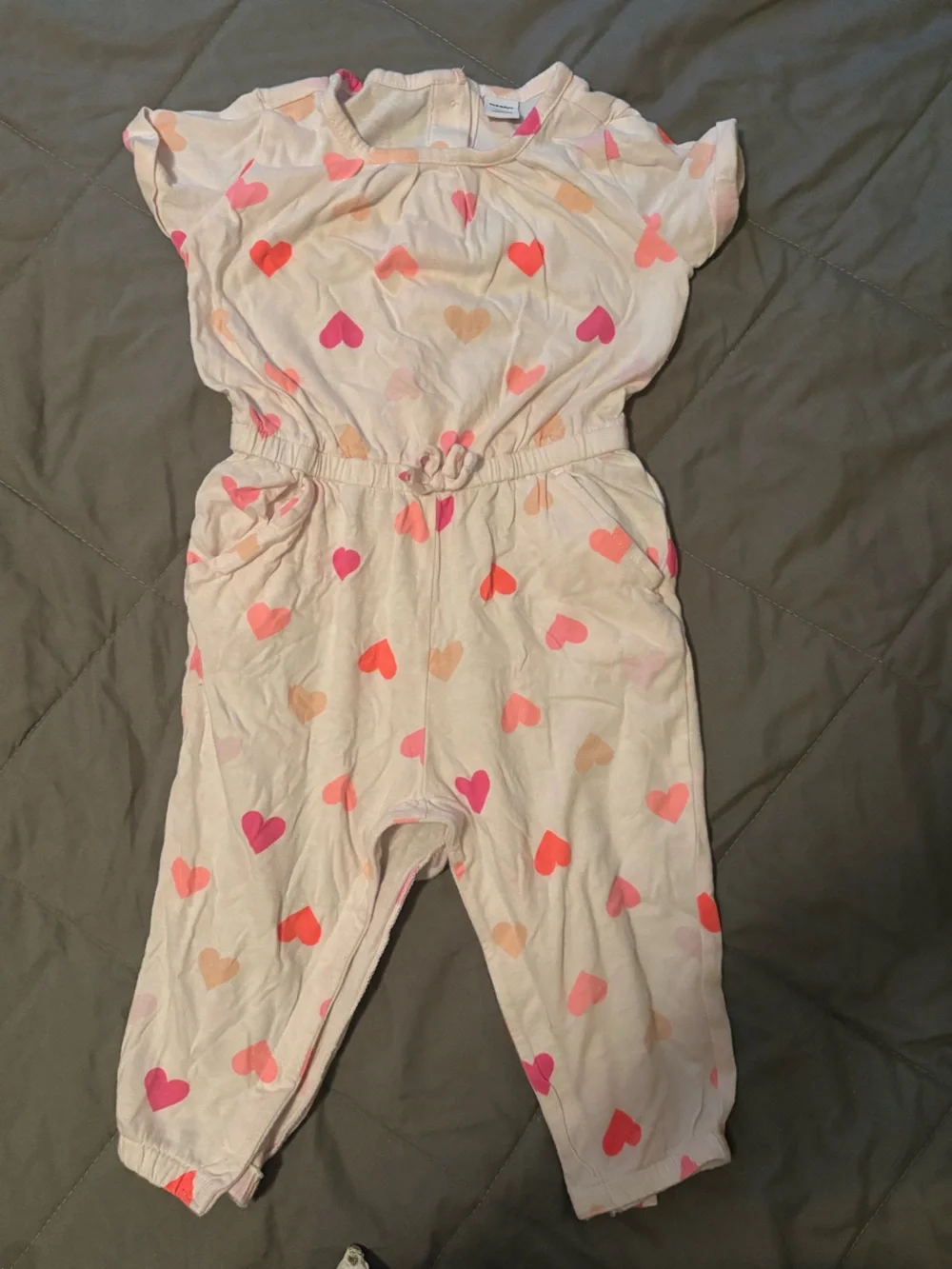 Heart print toddler girl romper 🩷❤️
